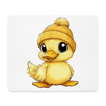 canard mignon mignon bébé enfants animal caneton dessin animé - Tapis de souris (format paysage) - blanc - Devant