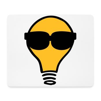 Nerd Birne Glühbirne Sonnenbrille - Mousepad (Querformat) - Weiß - Vorne