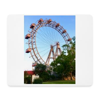 WIener Riesenrad im Prater in Wien Leopoldstadt - Mousepad (Querformat) - Weiß - Vorne