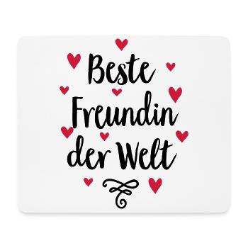 Beste Freundin der Welt - Mousepad (Querformat) - Weiß - Vorne