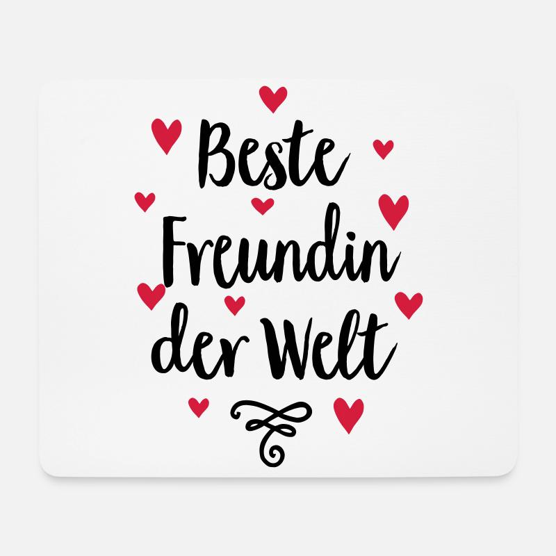 Beste Freundin der Welt - Mousepad (Querformat) - Weiß