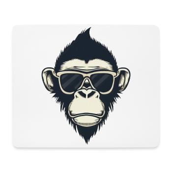 affe kopf sonnenbrille cool haare Frisur - Mousepad (Querformat) - Weiß - Vorne