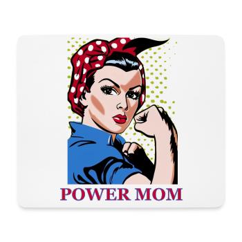 Power-Mama - Mousepad (Querformat) - Weiß - Vorne