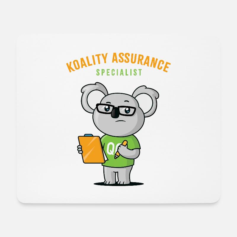 Koala Bear Quality Assurance Specialist - Mouse Pad (horizontal) - white
