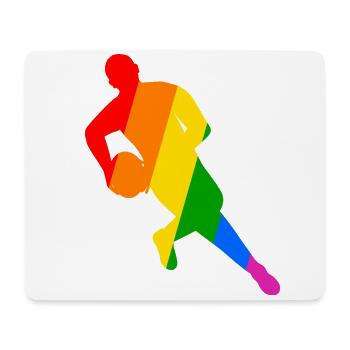 Rugby Spieler auf dem Feld - Mousepad (Querformat) - Weiß - Vorne