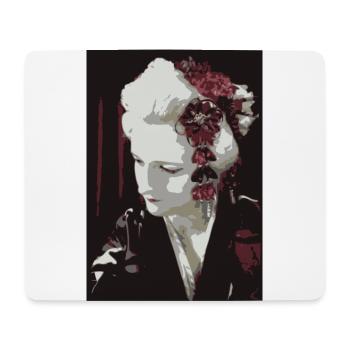 die weisse Geisha - Mousepad (Querformat) - Weiß - Vorne