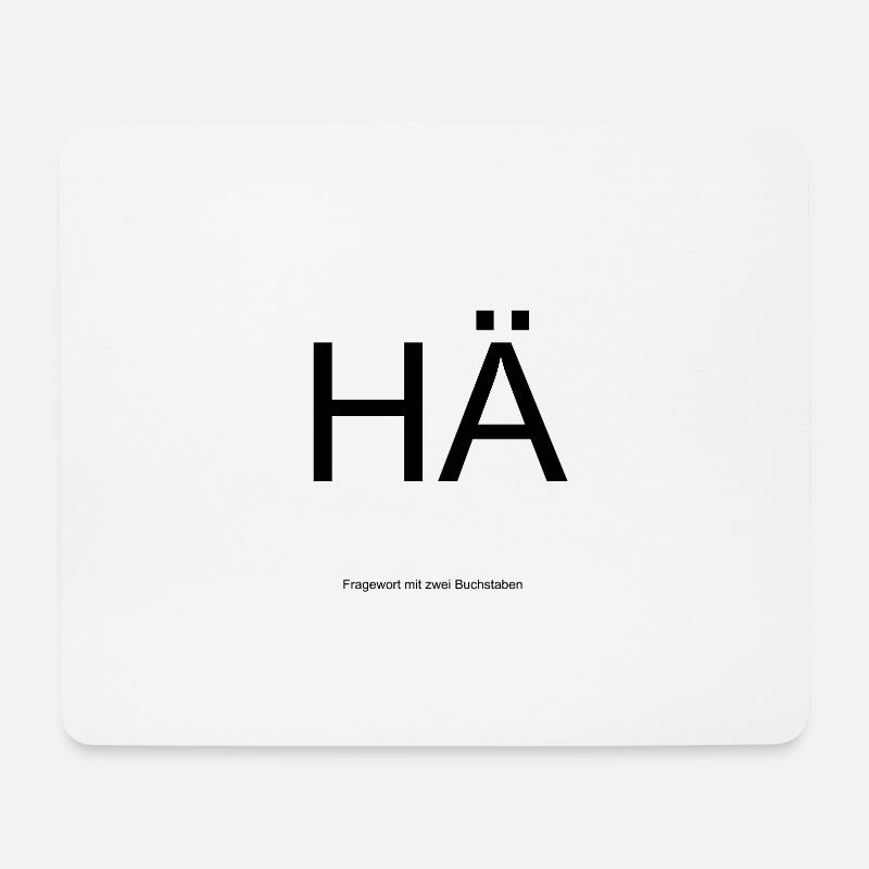 "HÄ" Poster - Mousepad (Querformat) - Weiß