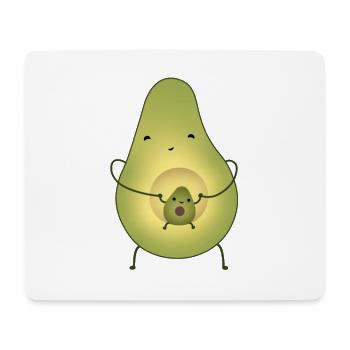Avocat maman et bébé - Tapis de souris (format paysage) - blanc - Devant