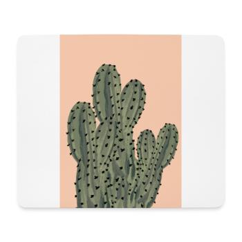 Boho Chic Kaktus Illustration auf rosa Hintergrund - Mousepad (Querformat) - Weiß - Vorne