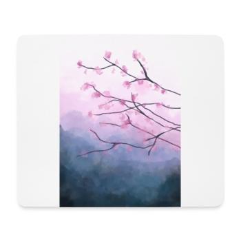 Cherry blossom at dusk - Mouse Pad (horizontal) - white - Front