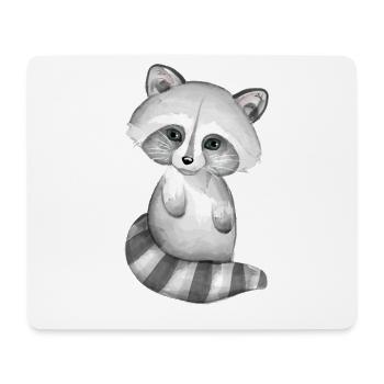 Cute baby raccoon - Mouse Pad (horizontal) - white - Front