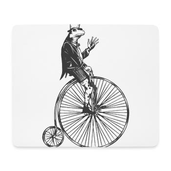 Gentleman Frog on High Wheel - Mouse Pad (horizontal) - white - Front