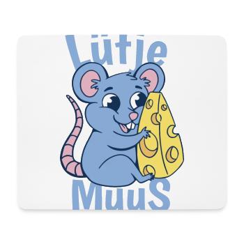 Lütje Muus Plattdeutsch Maus - Tapis de souris (format paysage) - blanc - Devant