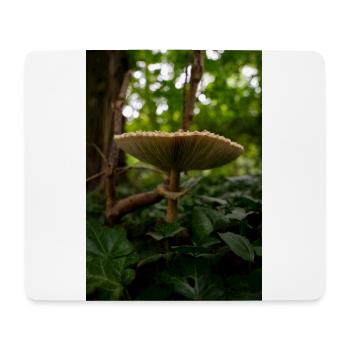 Umbrella mushroom in ivy - Mouse Pad (horizontal) - white - Front
