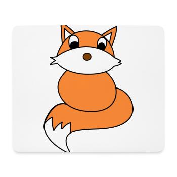 Kleiner Fuchs Illustration - Mousepad (Querformat) - Weiß - Vorne