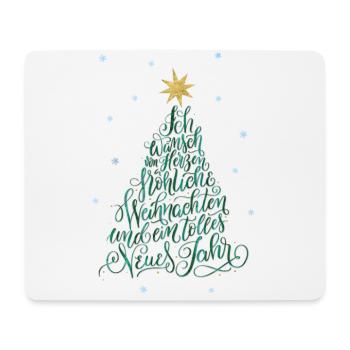 Fröhliche Weihnachten und ein tolles Neues Jahr - Mousepad (Querformat) - Weiß - Vorne