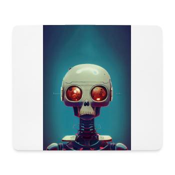 Robot 02 - Mouse Pad (horizontal) - white - Front