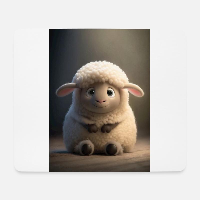 süßes Schaf - Mousepad (Querformat) - Weiß