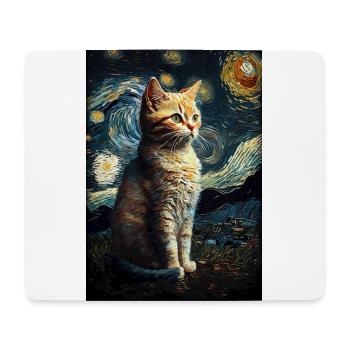 Chat - Tapis de souris (format paysage) - blanc - Devant