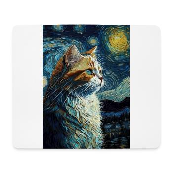 Chat - Tapis de souris (format paysage) - blanc - Devant