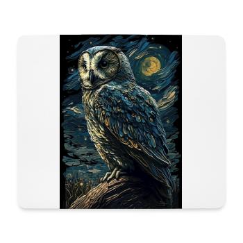 Hibou - Tapis de souris (format paysage) - blanc - Devant