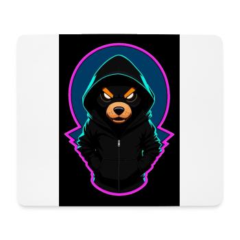 Böser Teddybär Mit Hoodie - Mousepad (Querformat) - Weiß - Vorne