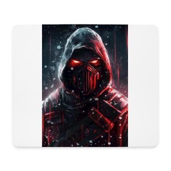 Neon Cyber Ninja Japan Ink Art Style#5 - Mousepad (Querformat) - Weiß - Vorne