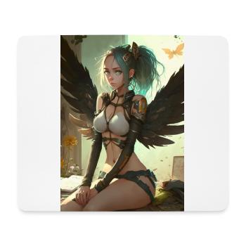 Divine Guardian - Gorgeous Anime Angel Girl Design - Mouse Pad (horizontal) - white - Front