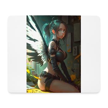Divine Guardian - Gorgeous Anime Angel Girl Design - Mouse Pad (horizontal) - white - Front