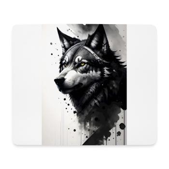 Wölfin - Mousepad (Querformat) - Weiß - Vorne