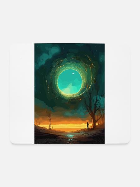 Zukunft Himmel Universum - Mousepad (Querformat) - Weiß