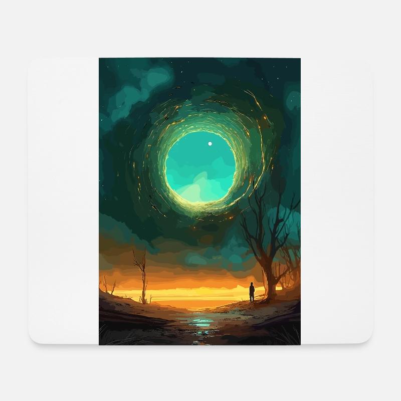 Zukunft Himmel Universum - Mousepad (Querformat) - Weiß