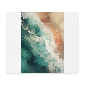 Strand Sommer Aquarell - Mousepad (Querformat) - Weiß - Vorne