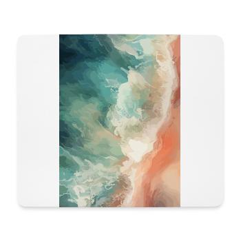 Strand Sommer Aquarell - Mousepad (Querformat) - Weiß - Vorne