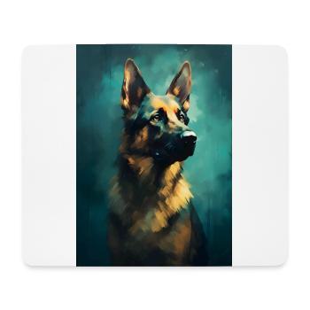 German Shepherd Dog Malinois Dog - Mouse Pad (horizontal) - white - Front