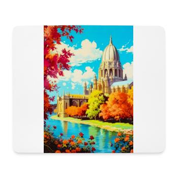 Vintage Oxford Reiseplakat - Mousepad (Querformat) - Weiß - Vorne