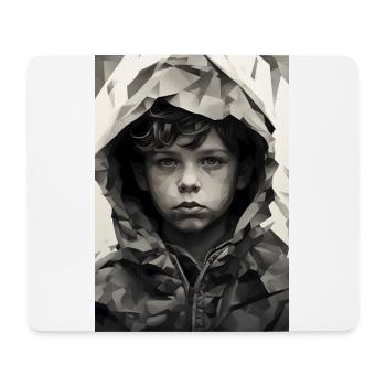 Schüchterner Junge - Mousepad (Querformat) - Weiß - Vorne