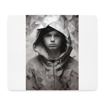 Schüchterner Junge - Mousepad (Querformat) - Weiß - Vorne
