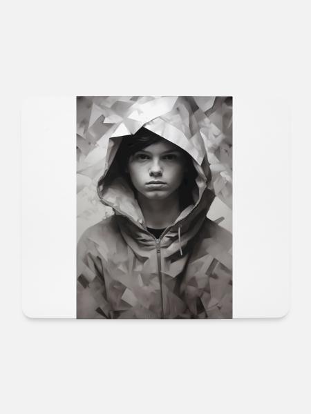 Shy boy - Mouse Pad (horizontal) - white