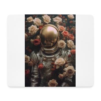 Roboter Blumen - Mousepad (Querformat) - Weiß - Vorne