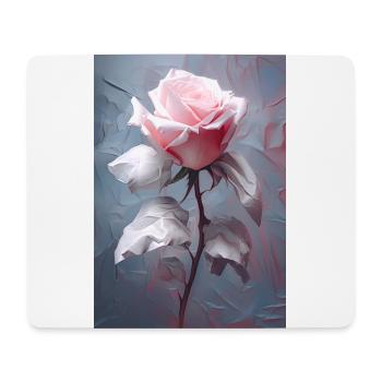 Rose - Mousepad (Querformat) - Weiß - Vorne