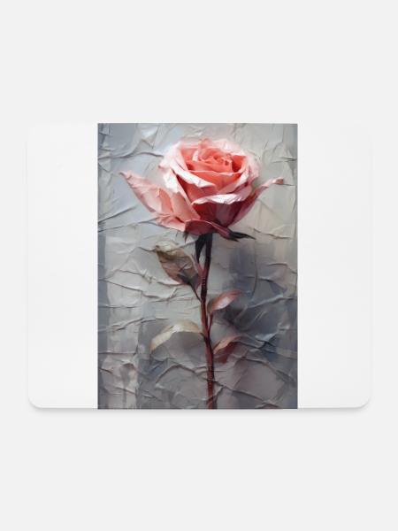 Rose - Mouse Pad (horizontal) - white