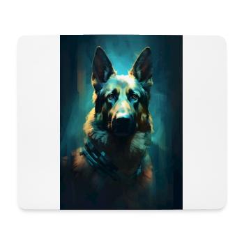 German Shepherd Dog Malinois Dog - Mouse Pad (horizontal) - white - Front