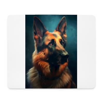 German Shepherd Dog Malinois Dog - Mouse Pad (horizontal) - white - Front
