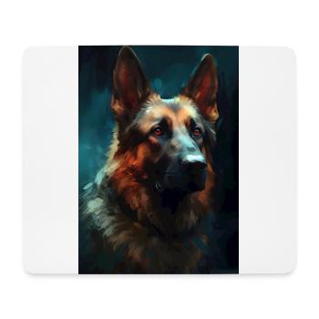 German Shepherd Dog Malinois Dog - Mouse Pad (horizontal) - white - Front
