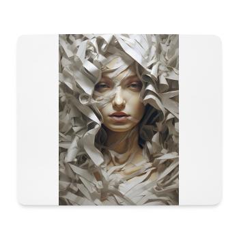 Shy woman - Mouse Pad (horizontal) - white - Front