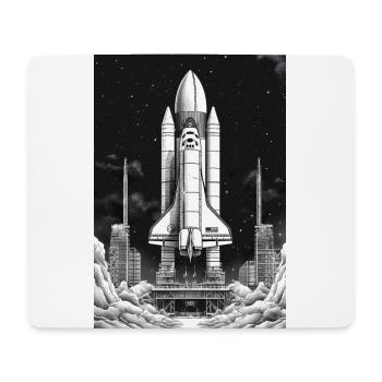 Astronaute de fusée Espace - Tapis de souris (format paysage) - blanc - Devant
