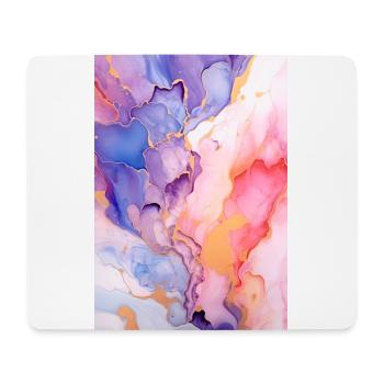 Marmor Naturstein Textur Lila Pink - Mousepad (Querformat) - Weiß - Vorne