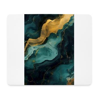 Marmor Naturstein Textur Grün - Mousepad (Querformat) - Weiß - Vorne