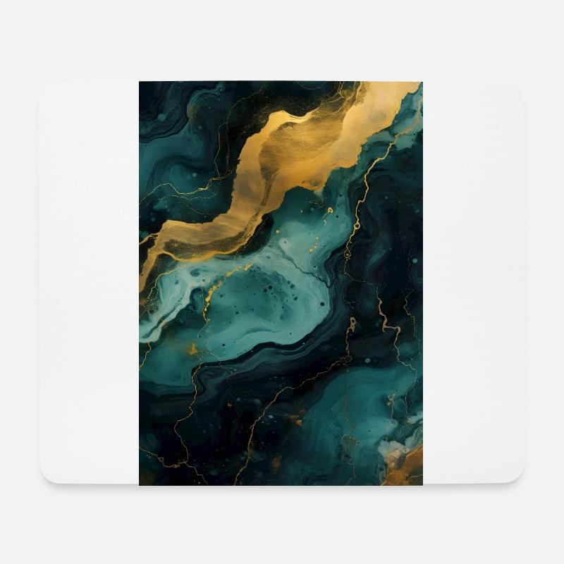Marble, Natural Stone, Texture, Green - Mouse Pad (horizontal) - white